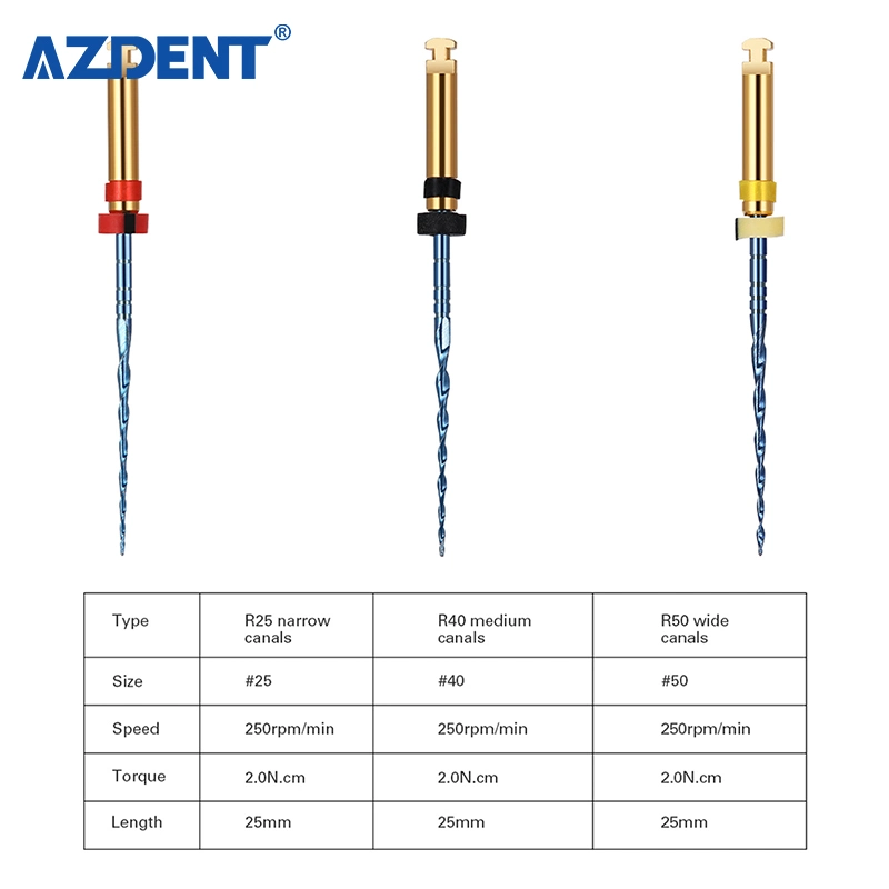 Azdent Hot Selling Reciprocating Root Canal Dental Niti Files Heat Activated