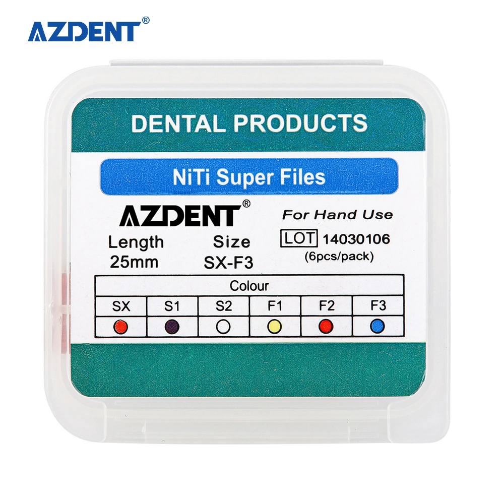 CE Approved Azdent Endodontic Treatment Hand Use Niti Dental Super Rotary Files