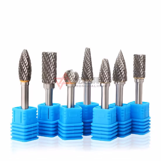 1/8′′ Shank Solid Carbide Burrs, Rotary Cutters, Rotary Files with 3mm, 6mm, 8mm, 10mm, 12mm, 16mm Shank Diameter with Single or Double Cutters